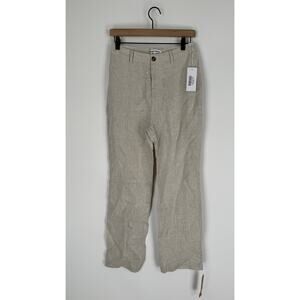 Reformation Freddie Linen Pant Oatmeal Womens Size 4 New Trouser